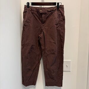 Anthropologie The Berkeley Cropped Lo-Rise Chocolate Brown Casually Chinos Sz S